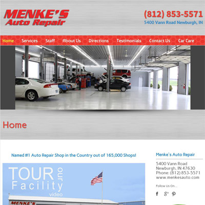 menke's-Auto-Repair-Website